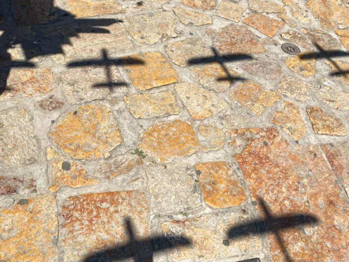 Skopje 35 Old Bazaar Plane Shadows