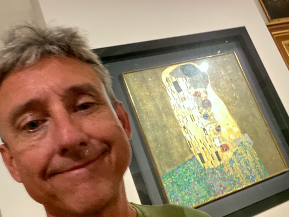 Vienna 66 Don at "The Kiss" by Klimt at Austrian Gallery Belvede